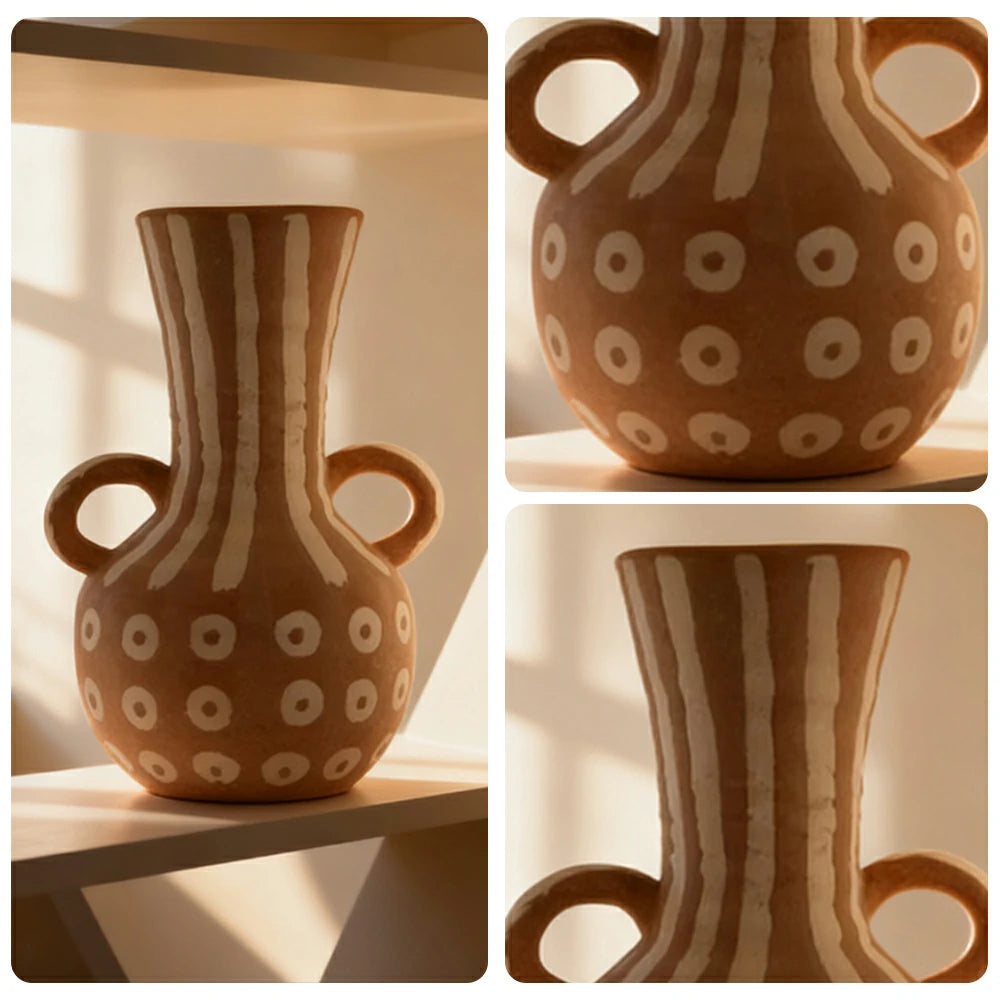 LIVARA Ceramic Vase Ornament Fine Matte Glaze Artistic Decorative Display Matte Ceramic Handcrafted Finish