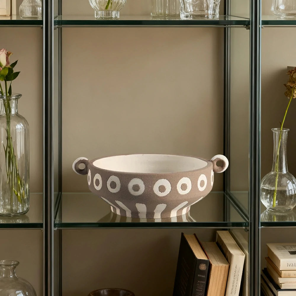 LIVARA Ceramic Vase Ornament Multi-Space Styling Artistic Home Decor Matte Ceramic Stone-Texture Design