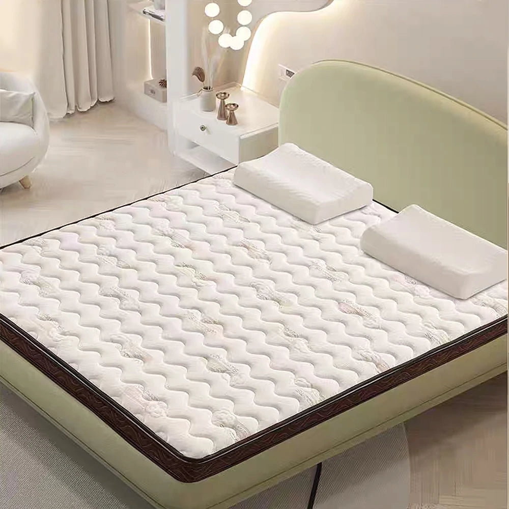 LIVARA Foldable Latex Coir Mattress 120/150/180cm - 10cm Thick, Resilient Support, Antibacterial, Breathable Cotton Surface, Safe Rounded Corners