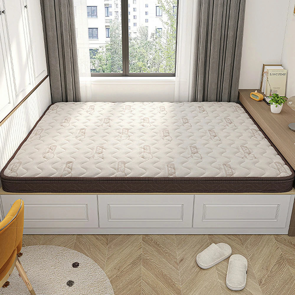 LIVARA Foldable Latex Coir Mattress 120/150/180cm - 10cm Thick, Resilient Support, Antibacterial, Breathable Cotton Surface, Safe Rounded Corners