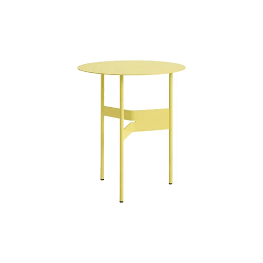 LIVARA Modern Side Table - Powder-Coated Steel Frame - Scratch & Rust Resistant - Compact Multi-Use Accent Table - Yellow