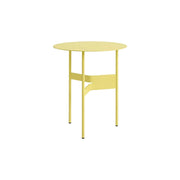 LIVARA Modern Side Table - Powder-Coated Steel Frame - Scratch & Rust Resistant - Compact Multi-Use Accent Table - Yellow
