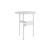 LIVARA Modern Side Table - Powder-Coated Steel Frame - Scratch & Rust Resistant - Compact Multi-Use Accent Table - Silver