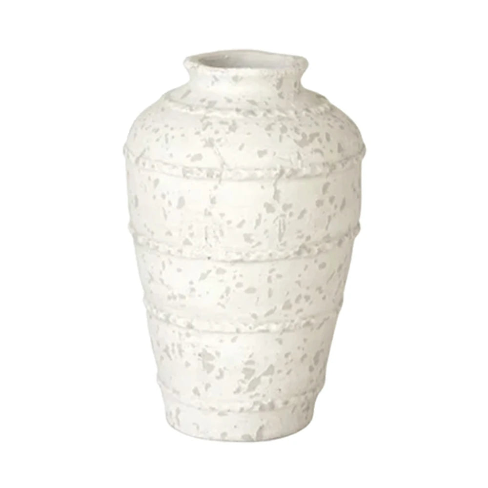 LIVARA Ceramic Vase Ornament Minimal Branch-Textured Vessel Not Suitable for Water Artistic Home Display Matte Ceramic Stone-Texture Finish