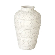 LIVARA Ceramic Vase Ornament Minimal Branch-Textured Vessel Not Suitable for Water Artistic Home Display Matte Ceramic Stone-Texture Finish