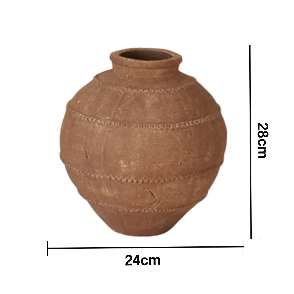 LIVARA Ceramic Vase Ornament Subtle Branch Pattern Form Designed for Dry Styling Matte Ceramic Decorative Object