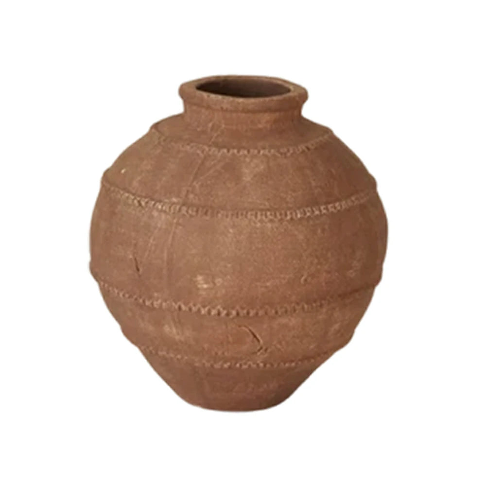 LIVARA Ceramic Vase Ornament Subtle Branch Pattern Form Designed for Dry Styling Matte Ceramic Decorative Object