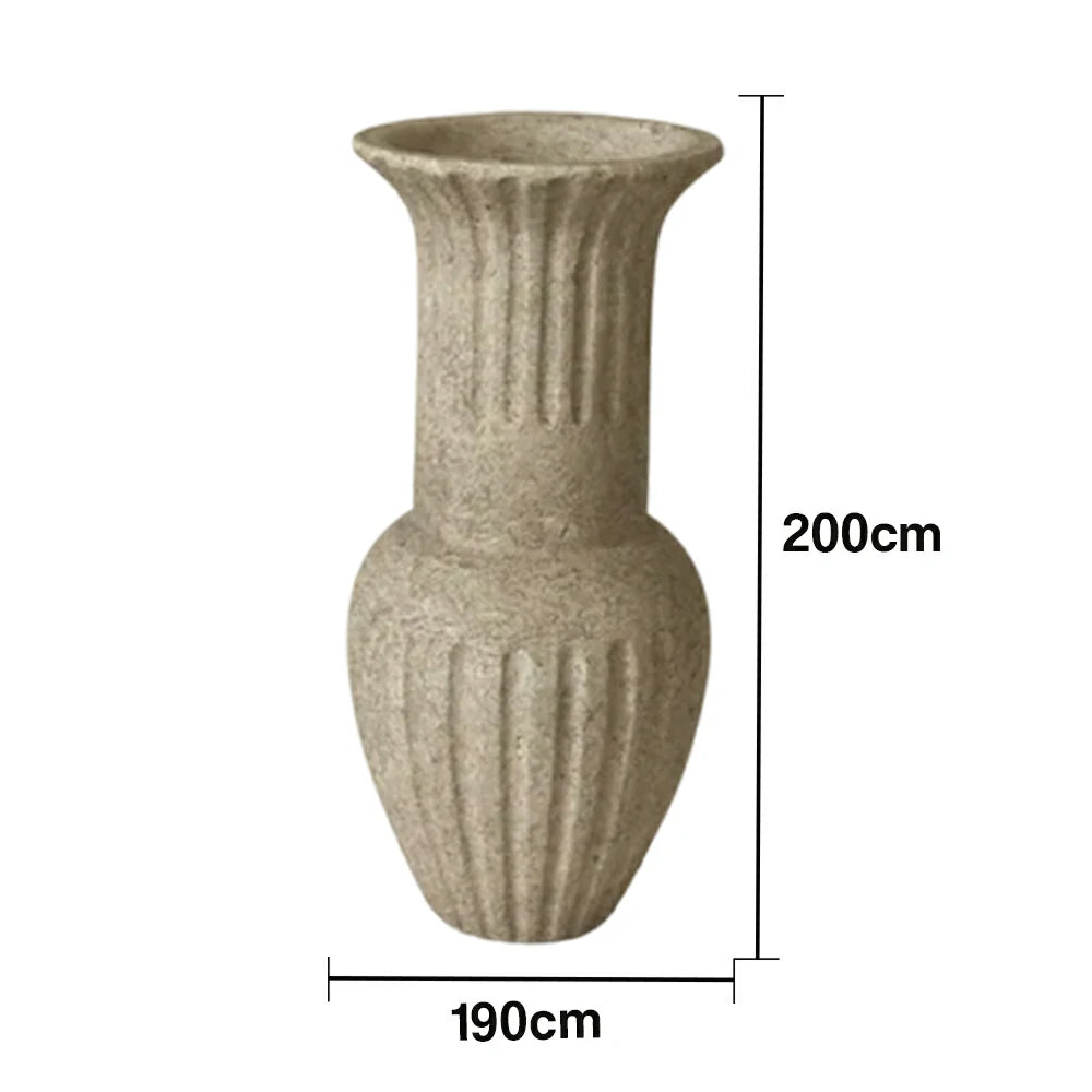 LIVARA Ceramic Vase Ornament Rustic Coarse Pottery Vessel Not Suitable for Water Artistic Home Display Raw Textured Finish