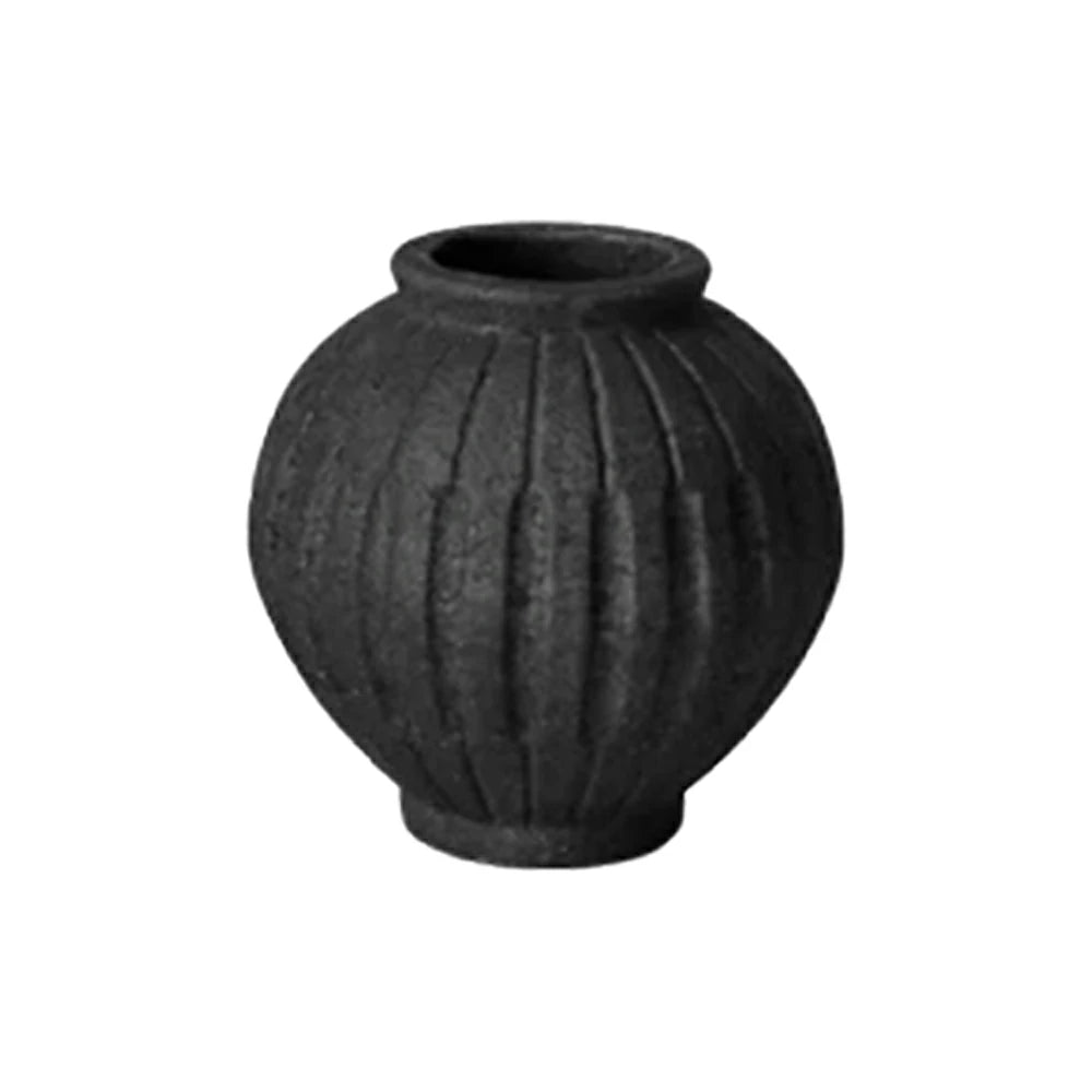 LIVARA Ceramic Vase Ornament Ancient Rustic Pottery Texture Display Vessel Not Recommended for Water Artistic Space Accent