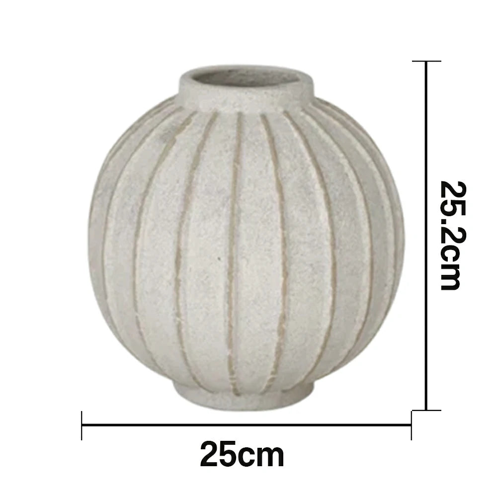 LIVARA Ceramic Vase Ornament Moonward Coarse Pottery Display Vessel Not Recommended for Water Decorative Art Object