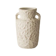 LIVARA Ceramic Vase Ornament Sculpted Double-Handle Form with Flowing Texture Decorative Art Vessel Matte Ceramic