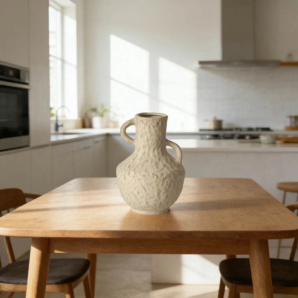 LIVARA Ceramic Vase Ornament Flowing Autumn-Water Pattern Form Decorative Art Vessel Matte Ceramic