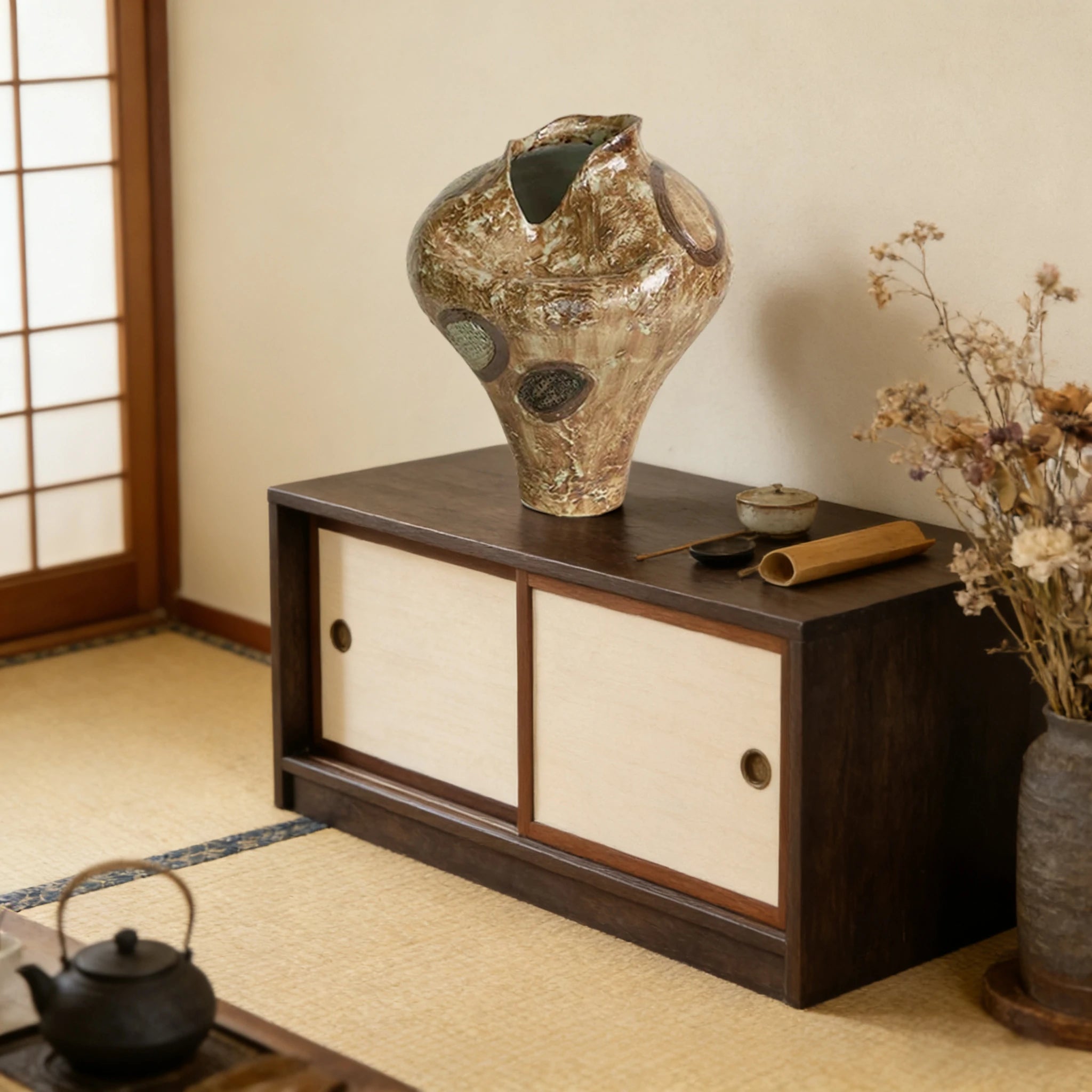 LIVARA Ceramic Vase Ornament Ningfang Antique-Soothing Vessel Artistic Home Display Matte Ceramic Soft Refined Texture