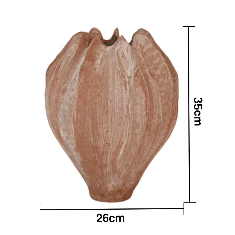 LIVARA Ceramic Vase Ornament Floral Bud–Inspired Design Decorative Art Vessel Matte Ceramic Natural Silhouette