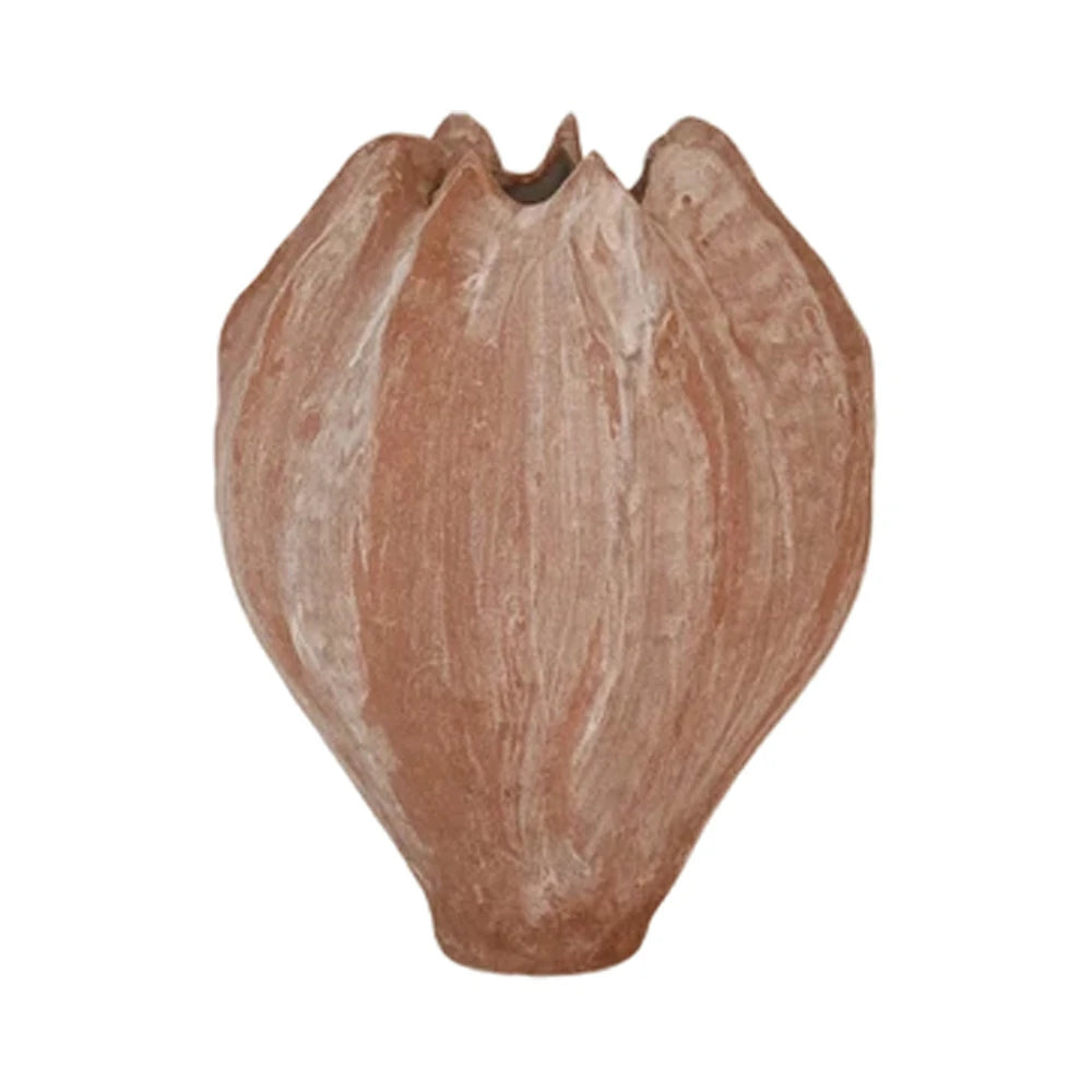 LIVARA Ceramic Vase Ornament Floral Bud–Inspired Design Decorative Art Vessel Matte Ceramic Natural Silhouette