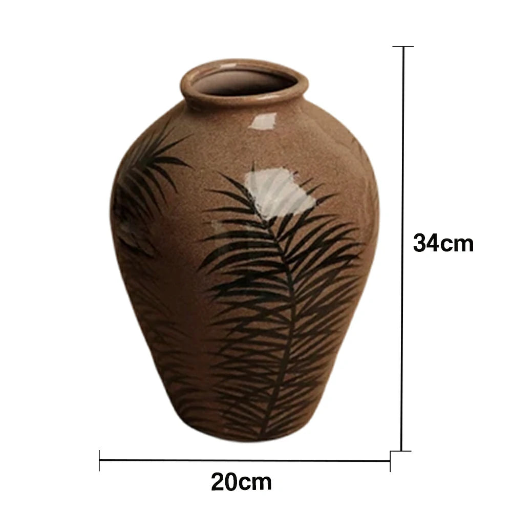 LIVARA Ceramic Vase Ornament Branch-Whisper Inspired Motif Decorative Art Vessel Matte Ceramic Organic Textured Finish
