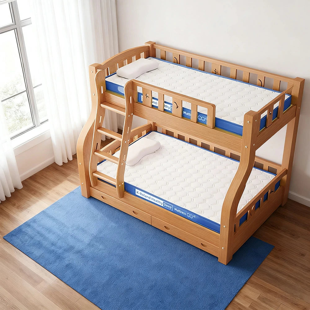 LIVARA Latex Mattress 120/150/180cm - 5cm Thick, Breathable Cotton Cover, Resilient Support for Comfortable Sleep - Blue