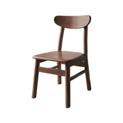 LIVARA Dining Chair - Ergonomic Curved Backrest, Reinforced Crossbar Frame, Wide Deep Seat, Anti-Slip Floor Protectors - Walnut