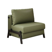 LIVARA 85/100cm Convertible Sofa Bed, Pet-Scratch Resistant Upholstery, High-Density Foam, Reinforced Larch Wood Frame, Space-Saving Design - Dark Green