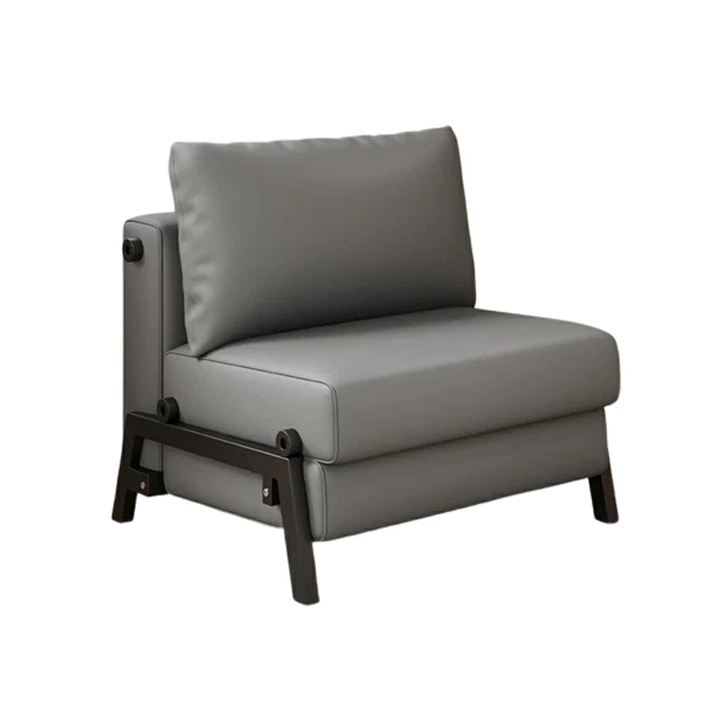 LIVARA 85/100cm Convertible Sofa Bed, Pet-Scratch Resistant Upholstery, High-Density Foam, Reinforced Larch Wood Frame, Space-Saving Design - Grey