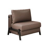 LIVARA 85/100cm Convertible Sofa Bed, Pet-Scratch Resistant Upholstery, High-Density Foam, Reinforced Larch Wood Frame, Space-Saving Design - Coffee