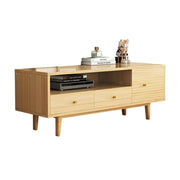 LIVARA TV Unit - Wide Tabletop Design with Thickened Panel Construction, Multi-Storage Drawers & Solid Wood Legs
