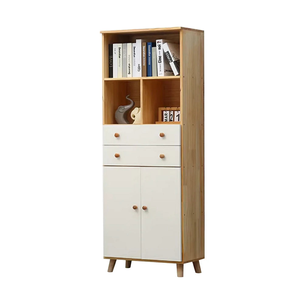 LIVARA 60cm Tall Storage Cabinet - Eco-Friendly Solid Wood with Reinforced Shelving, Drawer Storage & Soft-Close Runners