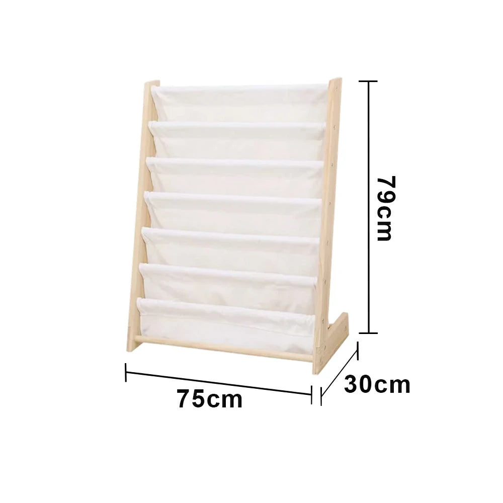 LIVARA Wooden Standing Rack, Stable Triangular Support, Solid Pine Wood Frame, Removable Fabric Cover