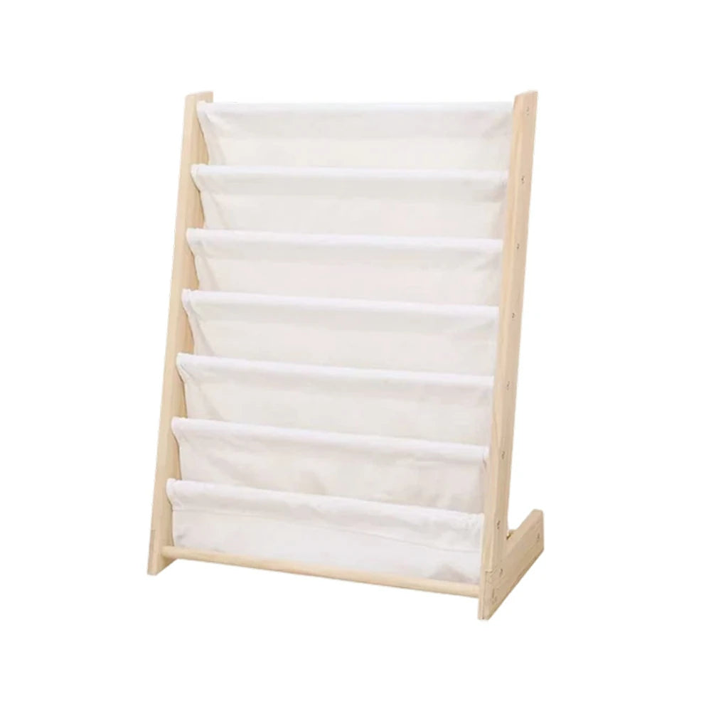 LIVARA Wooden Standing Rack, Stable Triangular Support, Solid Pine Wood Frame, Removable Fabric Cover