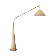 LIVARA Floor Lamp Soft Eye-Care Lighting Linen Fabric Shade Iron Frame Flicker-Free Design - Wood
