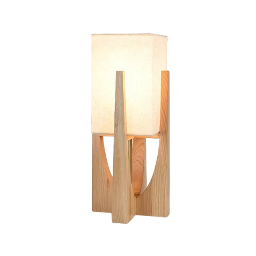 LIVARA Floor Lamp 52/82/145cm Soft Lighting Cotton-Linen Shade Ash Wood Body Brass Hardware Premium Design - Wood