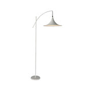LIVARA Floor Lamp Soft Ambient Lighting UFO-Style Shade Metal & Marble Base Premium Design - White