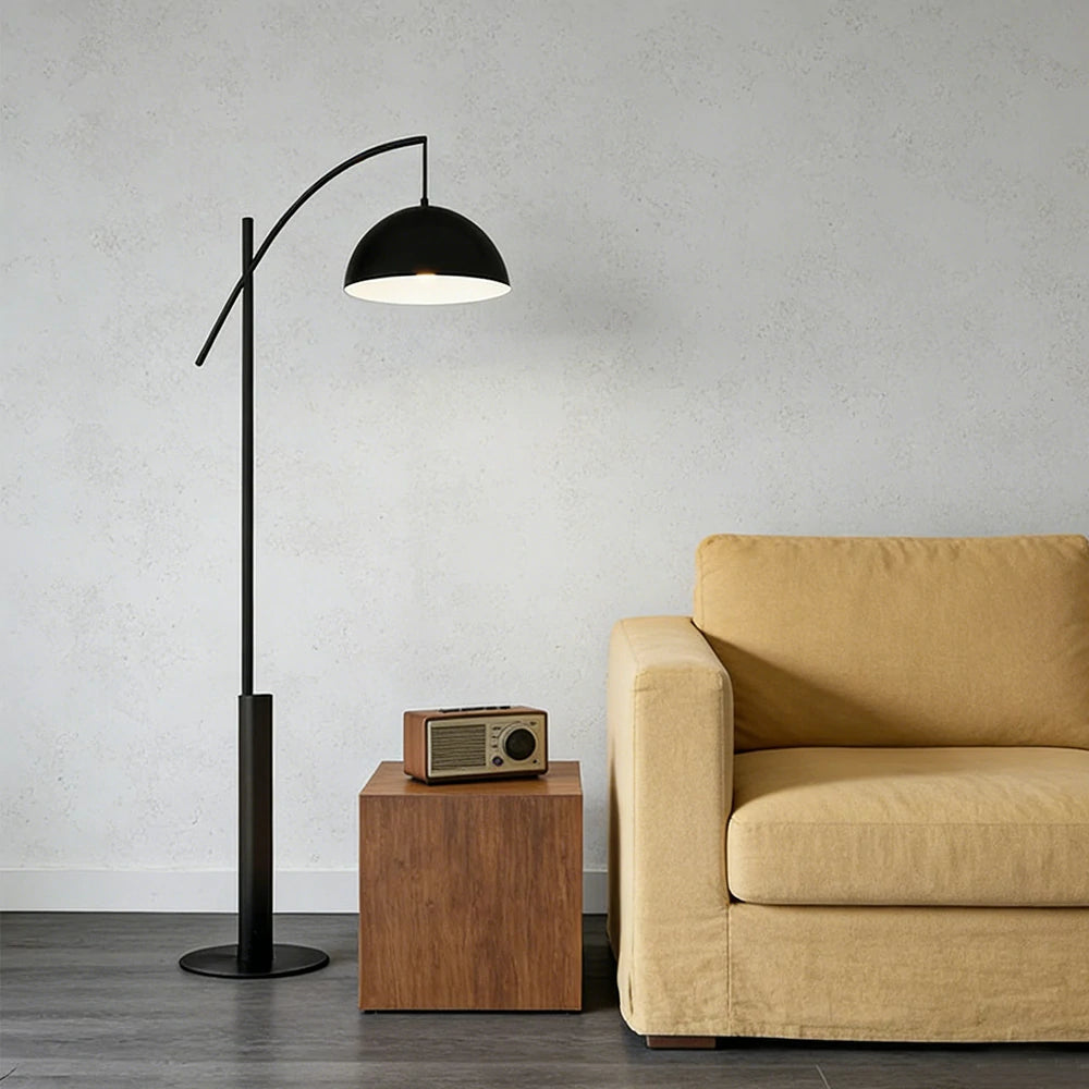 LIVARA Floor Lamp Soft Ambient Lighting Iron Shade Metal & Marble Base Premium Design