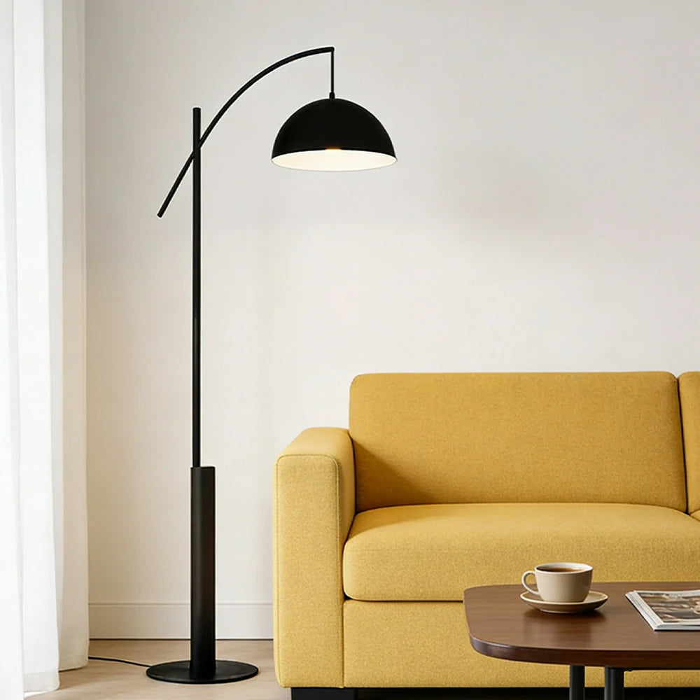 LIVARA Floor Lamp Soft Ambient Lighting Iron Shade Metal & Marble Base Premium Design