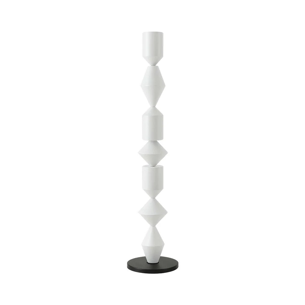 LIVARA Floor Lamp E27 Bulb Design Sleek Metal Body Rounded Stable Base Modern Style - White