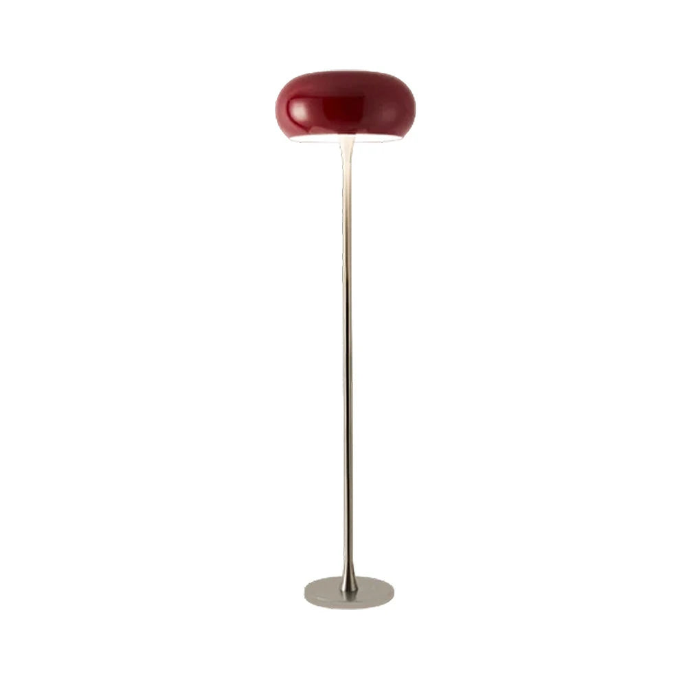 LIVARA Floor Lamp Soft Eye-Friendly Lighting Iron Shade PMMA Light Panel Premium Finish - Red
