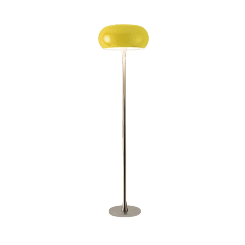 LIVARA Floor Lamp Soft Eye-Friendly Lighting Iron Shade PMMA Light Panel Premium Finish - Yellow