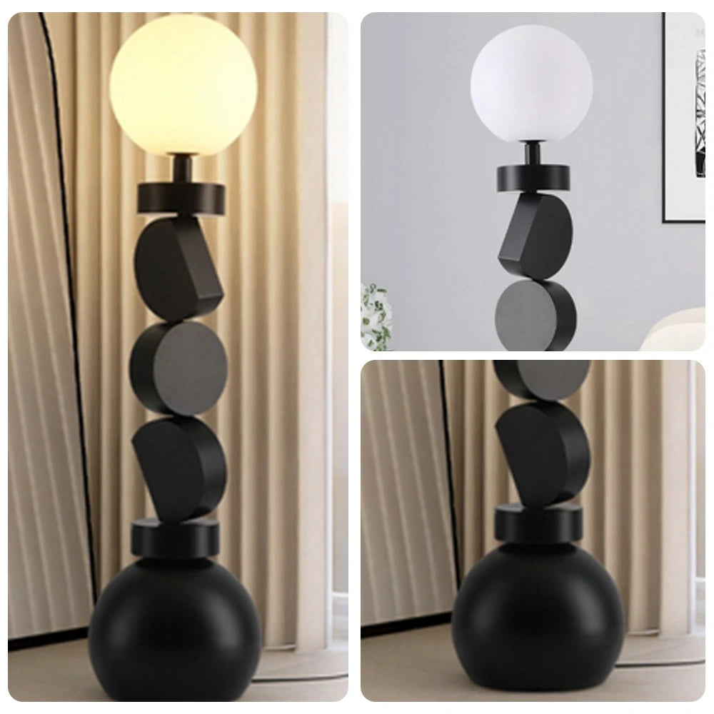 LIVARA Floor Lamp Three-Mode Lighting Iron Frame High-Transparency Shade Artistic Design