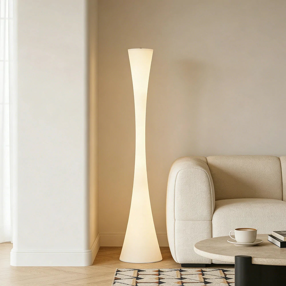 LIVARA Floor Lamp Flicker-Free Eye-Care Lighting Iron Body High-Transparency Shade Stable Base