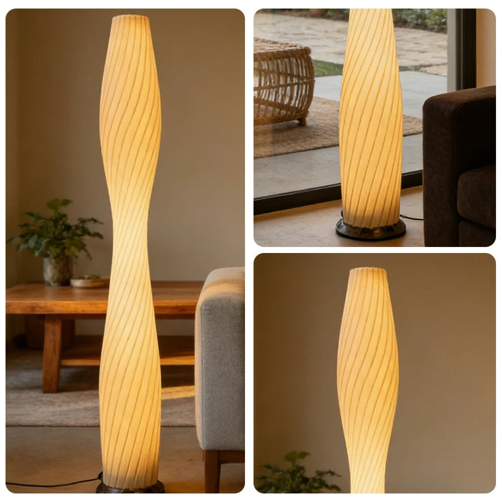 LIVARA Floor Lamp Flicker-Free Eye-Care Lighting Iron Body Rose Gold Colour High-Transparency Shade Stable Design