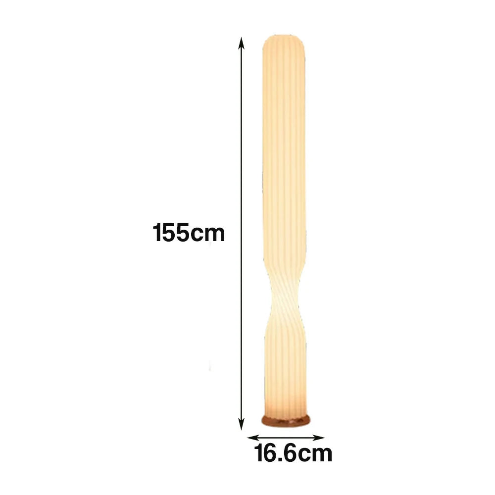 LIVARA Floor Lamp Soft Eye-Friendly Light Iron Frame Rose Gold Colour Clear Shade Tip-Resistant Base