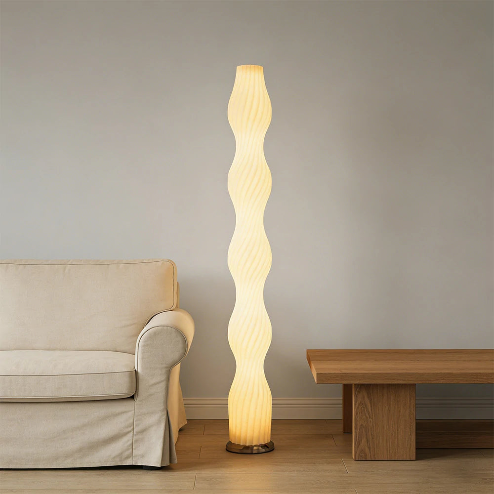 LIVARA Floor Lamp Comfortable Lighting Iron Body Rose Gold Colour Clear Shade Heavy-Duty Base