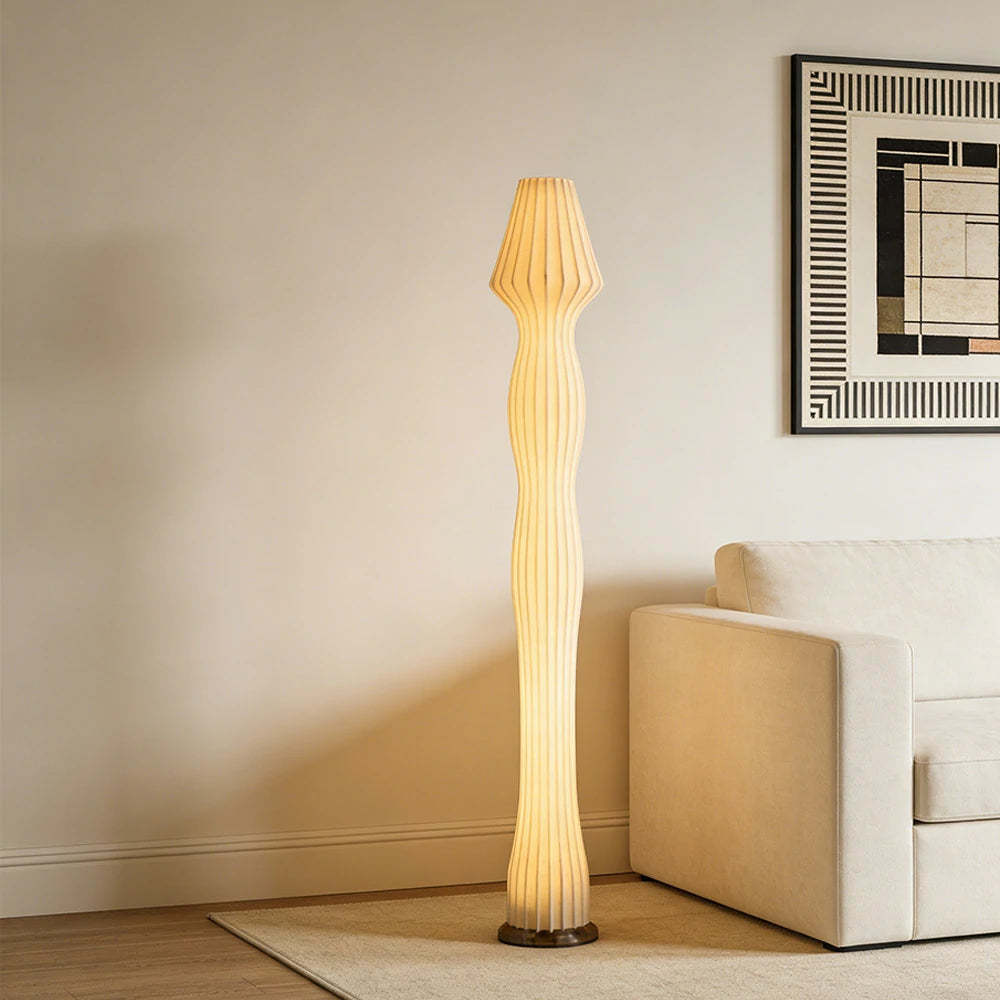 LIVARA Floor Lamp Flicker-Free Light Iron Body Rose Gold Colour Clear Shade Long-Lasting Design