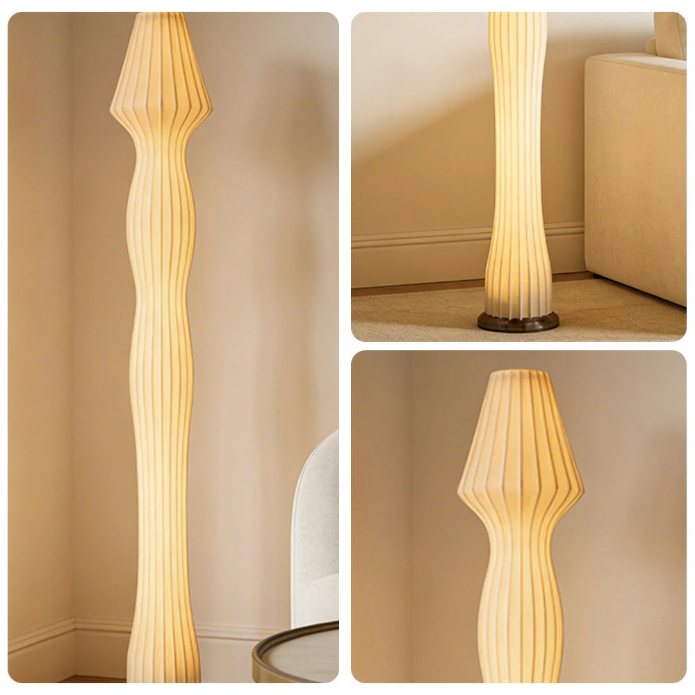 LIVARA Floor Lamp Flicker-Free Light Iron Body Rose Gold Colour Clear Shade Long-Lasting Design
