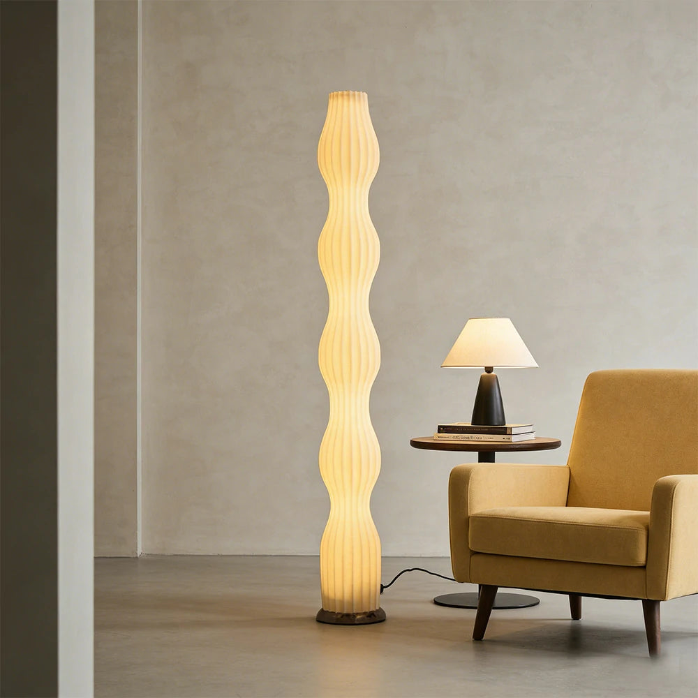 LIVARA Floor Lamp Eye-Friendly Light Iron Body Rose Gold Colour Clear Shade Minimalist Style