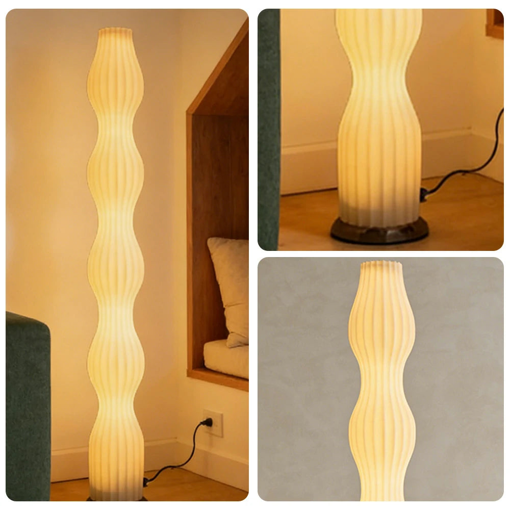LIVARA Floor Lamp Eye-Friendly Light Iron Body Rose Gold Colour Clear Shade Minimalist Style