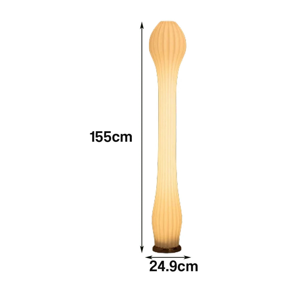 LIVARA Floor Lamp Flicker-Free Lighting Iron Frame Rose Gold Colour Clear Shade for Modern Homes