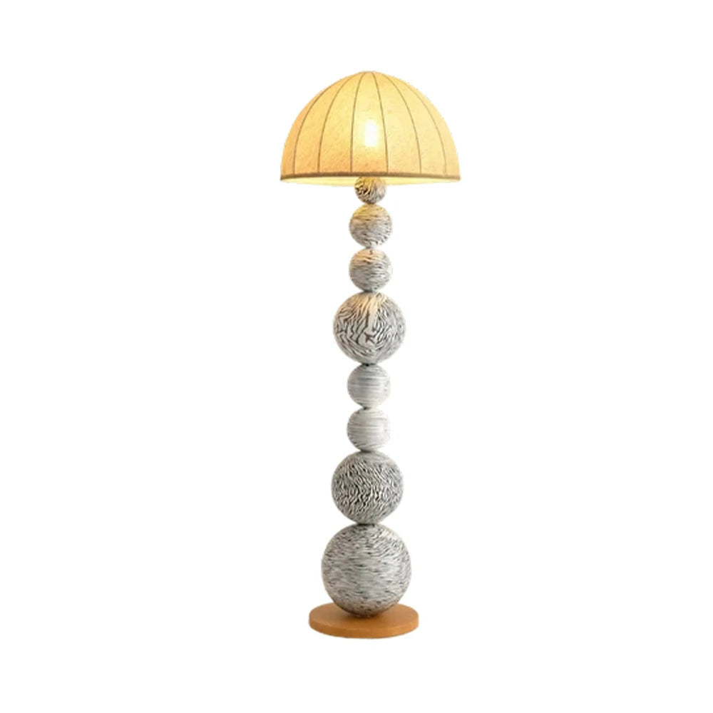 LIVARA Floor Lamp Three-Mode Lighting Flicker-Free Linen Shade Zebra Pattern Design