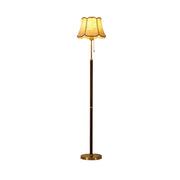 LIVARA Premium Floor Lamp Soft Lighting Fabric Shade Precision Brass Body Weighted Stable Base Luxury Style