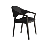 LIVARA Chair Napa-Grade Tech Leather High-Resilience Foam Shaping Support Solid Wood Frame Comfortable Seat - Black